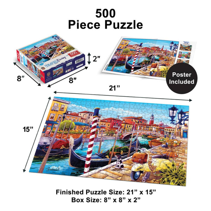 Travel Diary - Venice 500 Piece Jigsaw Puzzle - for just $14.99! 