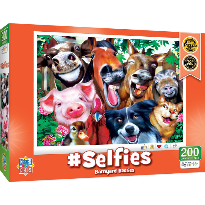 Selfies - Barnyard Besties 200 Piece Jigsaw Puzzle - Just $12.99! Shop now at Retro Gaming of Denver