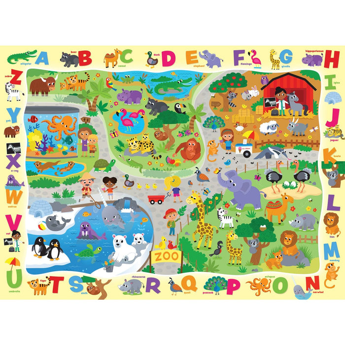 Hide & Seek - Alphabet at the Zoo 48 Piece Jigsaw Puzzle - for just $12.99! 