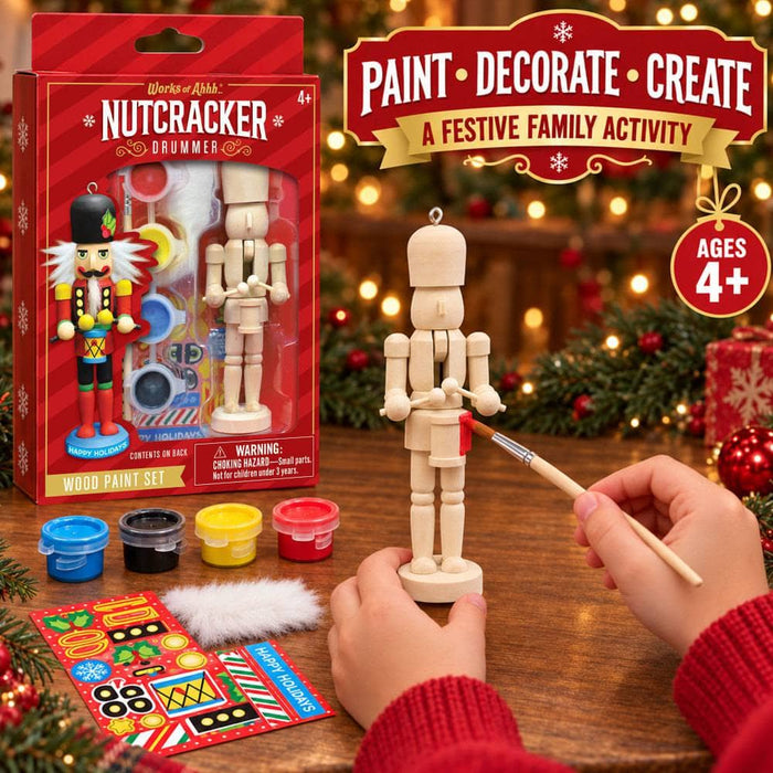 Nutcracker Drummer Ornament Wood Paint Kit - for just $7.99! 