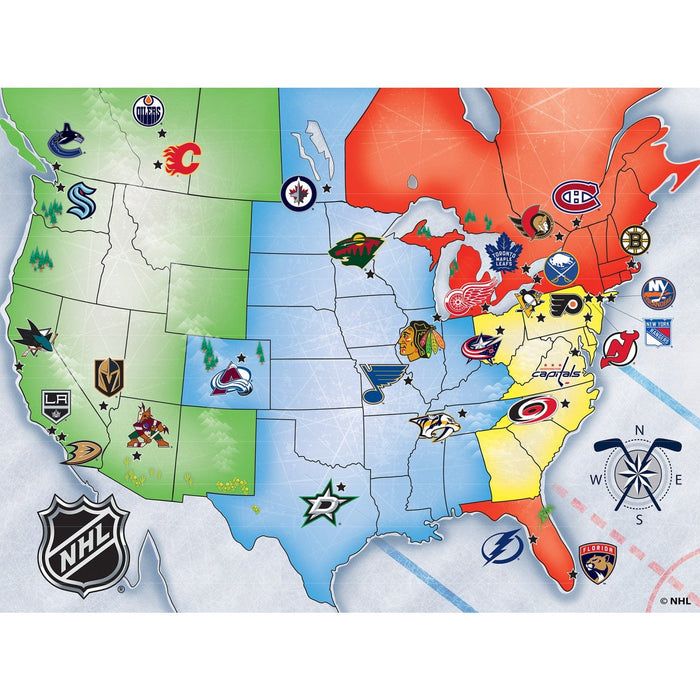NHL - League Map 500 Piece Jigsaw Puzzle - for just $16.99! 
