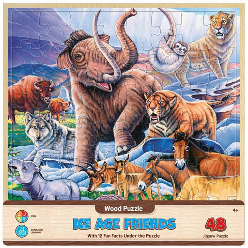 Wood Fun Facts - Ice Age Friends 48 Piece Wood Jigsaw Puzzle - for just $14.99! 