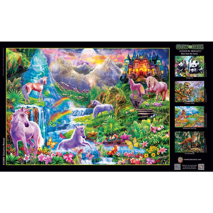 Hidden Images - Unicorns Retreat 500 Piece Jigsaw Puzzle - for just $14.99! 
