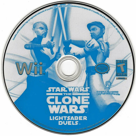 Disc view of Star Wars Clone Wars Lightsaber Duels for Wii