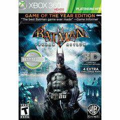 Front cover view of Batman: Arkham Asylum [Game Of The Year] for Xbox 360