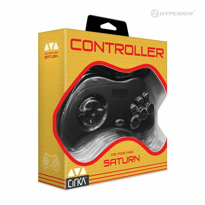 Black Controller Compatible With Sega Saturn™ - Premium Video Game Accessories - Just $17.50! Shop now at Retro Gaming of Denver