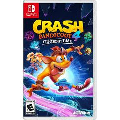 Front cover view of Crash Bandicoot 4: It's About Time - Nintendo Switch