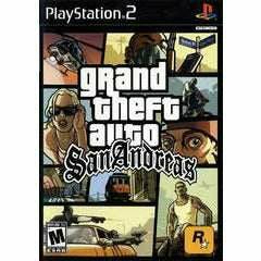 Front cover view of Grand Theft Auto San Andreas for PlayStation 2