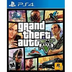 Front cover view of Grand Theft Auto V for PlayStation 4