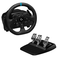 Steering wheel and pedal view of Logitech TrueForce G923 Racing Wheel & Pedals for PS4 PS5 and PC