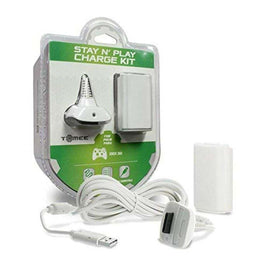 Package view of Stay N Play Controller Charge Kit for Xbox 360