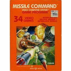 Front cover view of Missile Command for Atari 2600