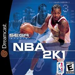 Front cover view of NBA 2K1 for Sega Dreamcast