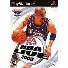 Front cover view of NBA Live 2003 for PlayStation 2