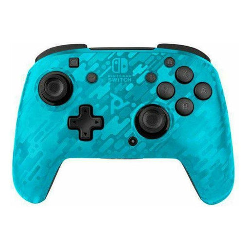 PDP Gaming Faceoff Wireless Deluxe Controller: Neon Blue Camo - Nintendo Switch - Premium Video Game Accessories - Just $49.99! Shop now at Retro Gaming of Denver