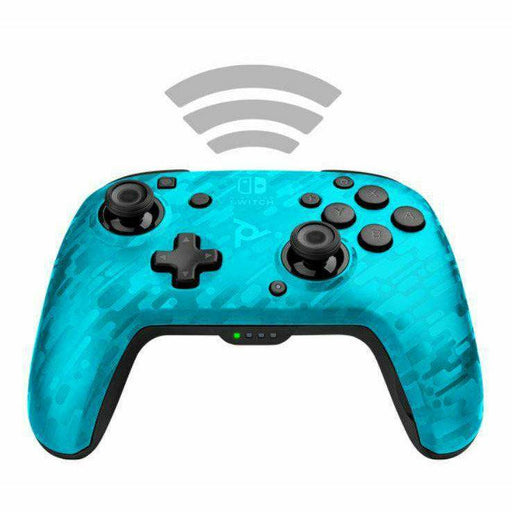 PDP Gaming Faceoff Wireless Deluxe Controller: Neon Blue Camo - Nintendo Switch - Premium Video Game Accessories - Just $49.99! Shop now at Retro Gaming of Denver