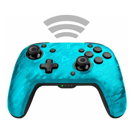 PDP Gaming Faceoff Wireless Deluxe Controller: Neon Blue Camo - Nintendo Switch - Premium Video Game Accessories - Just $49.99! Shop now at Retro Gaming of Denver