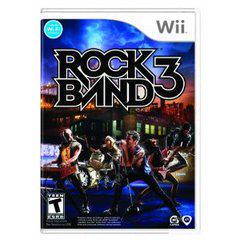 Front cover view of Rock Band 3 for Wii