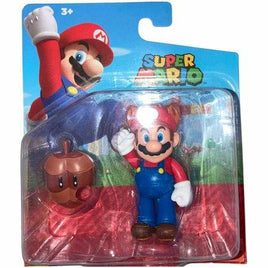 SUPER MARIO Action Figure 2.5 Inch Racoon Mario with Super Leaf Accessory Collectible Toy - Premium  - Just $18.99! Shop now at Retro Gaming of Denver
