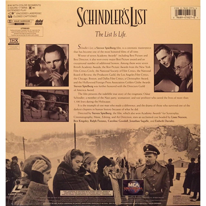 Schindler's List - Laserdisc - Premium DVDs & Videos - Just $28.99! Shop now at Retro Gaming of Denver