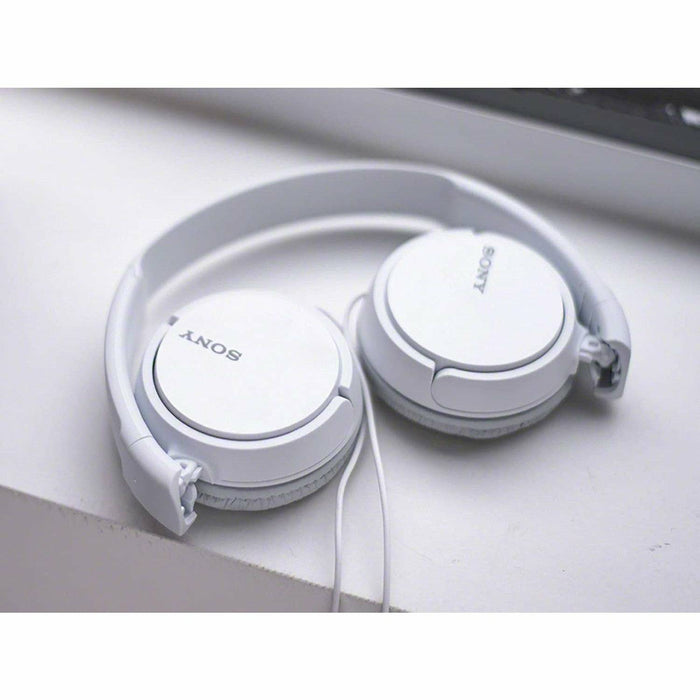 Sony ZX Series Wired On-Ear Headphones, White MDR-ZX110 - Premium Video Game Accessories - Just $19.99! Shop now at Retro Gaming of Denver