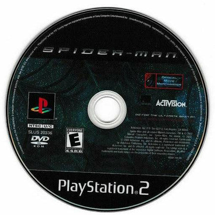 Disc view of Spiderman for Playstation 2