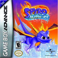 Front cover view of Spyro Season Of Ice for GameBoy Advance