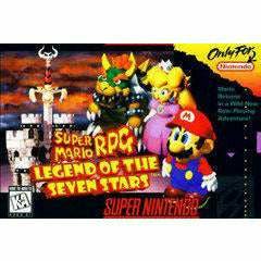 Front cover view of Super Mario RPG for SNES