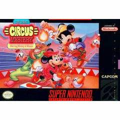 Front cover view of The Great Circus Mystery Starring Mickey And Minnie - Super Nintendo