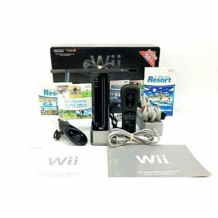 All items included in Black Nintendo Wii Console Wii Sports/Sports Resort Combo