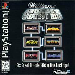 Front cover view of Williams Arcade's Greatest Hits for PlayStation