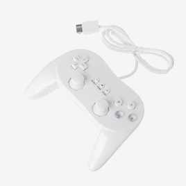 Top View of Wired Classic Controller - White (Pro Style) for Wii & Wii-U