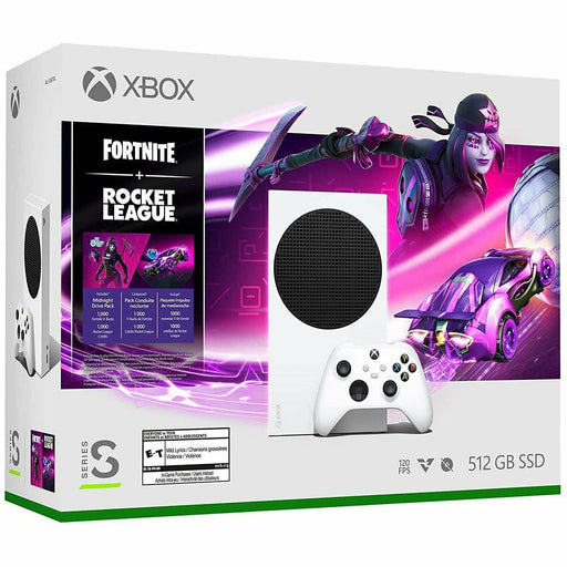 Xbox Series S Fortnite & Rocket League Bundle with Midnight Drive Pack, 1,000 V-Bucks, and 1,000 Rocket League Credits - Premium Video Game Consoles - Just $352! Shop now at Retro Gaming of Denver