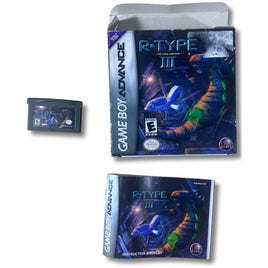 Top view of all items included with R-Type III The Third Lightning - Nintendo GameBoy Advance