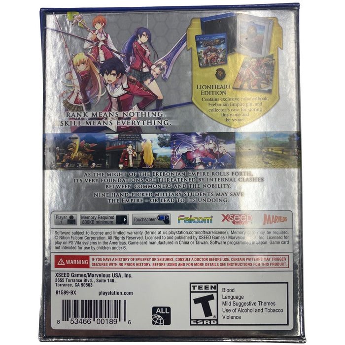 Legend Of Heroes: Trails Of Cold Steel [Lionheart Edition] - PlayStation Vita - Premium Video Games - Just $86.99! Shop now at Retro Gaming of Denver