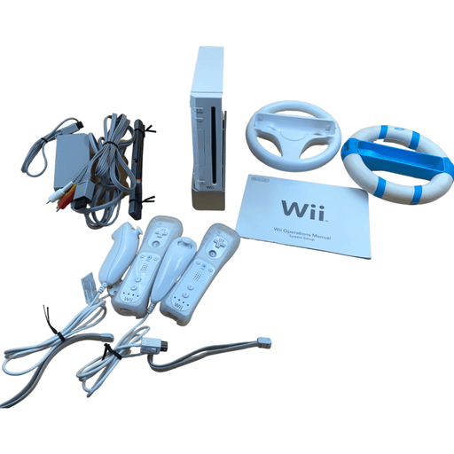 White Wii System Steering Wheel Bundle - Premium Video Game Consoles - Just $185! Shop now at Retro Gaming of Denver