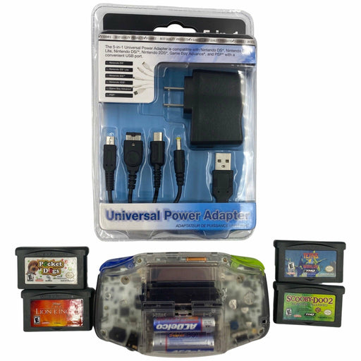 Gameboy Advance (Clear Super Famicom Case) (4-Game Bundle) - Premium Video Game Consoles - Just $125.99! Shop now at Retro Gaming of Denver