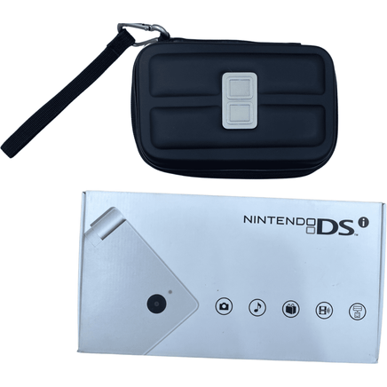 Case and retail box view for White Nintendo DSi System - Nintendo DSi