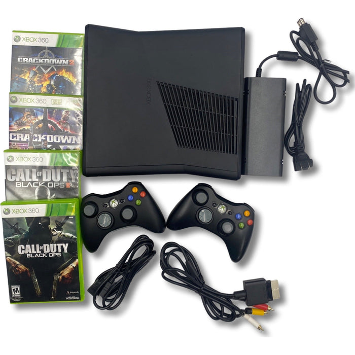 Xbox 360 Slim Matte Black Console - 320GB (Game Bundle) - Premium Video Game Consoles - Just $102.99! Shop now at Retro Gaming of Denver