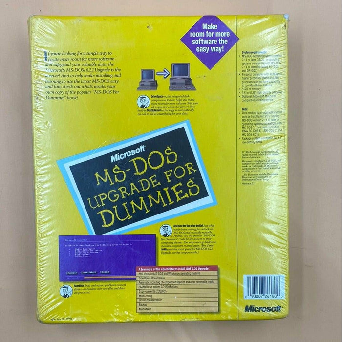 MS-DOS 6.22 Upgrade (Brand New And Factory Sealed!) - PC - Just $54.99! Shop now at Retro Gaming of Denver