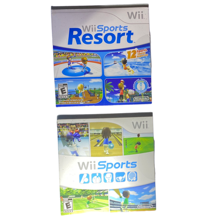 Games included with Black Nintendo Wii Console Wii Sports/Sports Resort Combo