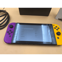 Screen View of Nintendo Switch With Purple And Yellow Joy-Con