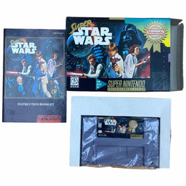 View of all included with Super Star Wars for SNES