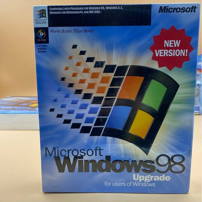 Microsoft Windows 98 Upgrade PC CD-ROM (NEW) - PC - Just $51.99! Shop now at Retro Gaming of Denver