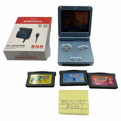 Pearl Blue GameBoy Advance SP [AGS-101] (Game Bundle) - Premium Video Game Consoles - Just $179! Shop now at Retro Gaming of Denver