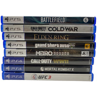 View of 8 games included with Sony PlayStation 5 Disc Version - Game Bundle